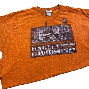 Harley Davidson size 2XL orange Lakeland, Florida T-shirt